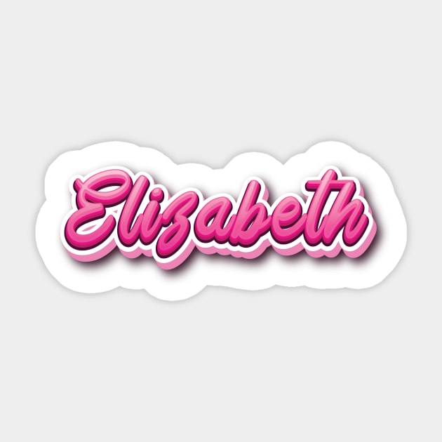 Elizabeth My Name Is Elizabeth! Pink Sticker by ProjectX23Red